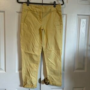 Loft size 0 yellow crop pants